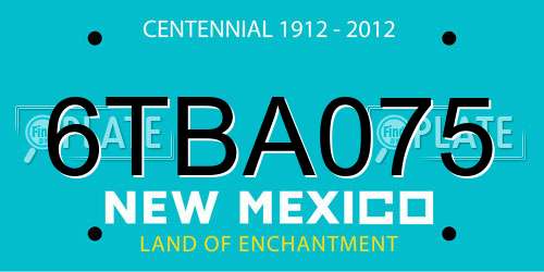 6TBA075 New Mexico License Plate