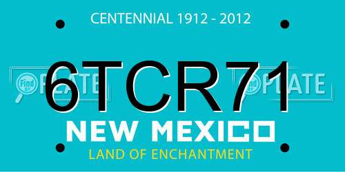6TCR71 New Mexico License Plate