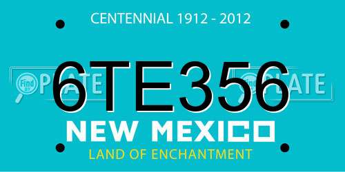 6TE356 New Mexico License Plate