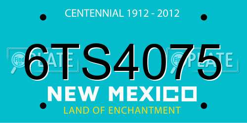 6TS4075 New Mexico License Plate
