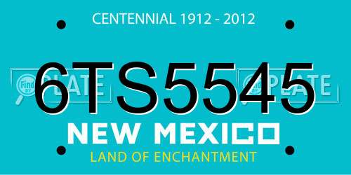 6TS5545 New Mexico License Plate
