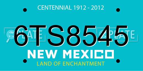 6TS8545 New Mexico License Plate