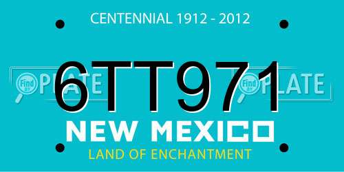 6TT971 New Mexico License Plate