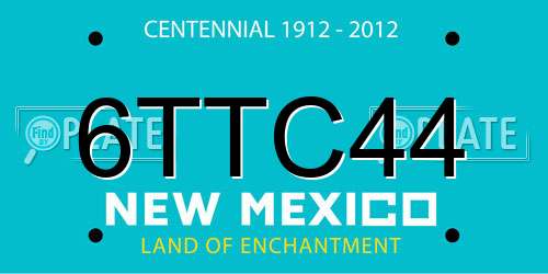 6TTC44 New Mexico License Plate