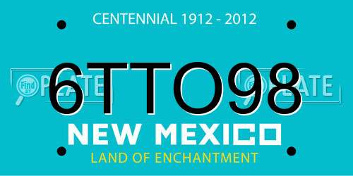 6TTO98 New Mexico License Plate