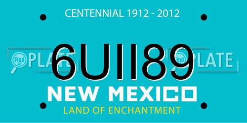 6UII89 New Mexico License Plate