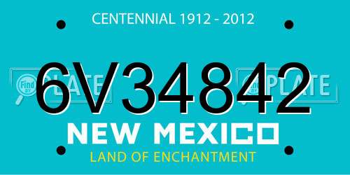 6V34842 New Mexico License Plate