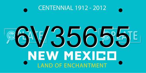 6V35655 New Mexico License Plate