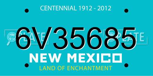 6V35685 New Mexico License Plate