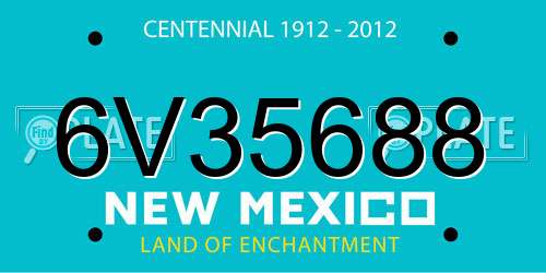 6V35688 New Mexico License Plate