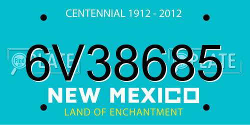 6V38685 New Mexico License Plate