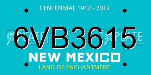 6VB3615 New Mexico License Plate