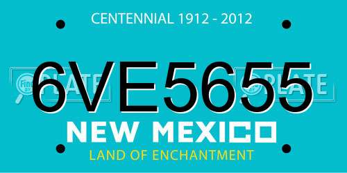 6VE5655 New Mexico License Plate