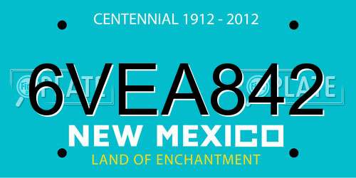 6VEA842 New Mexico License Plate