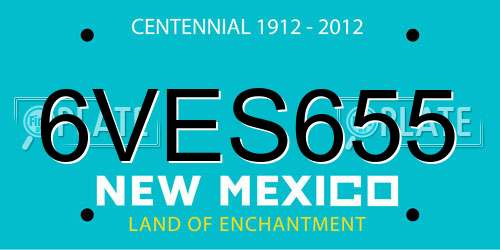 6VES655 New Mexico License Plate
