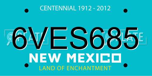 6VES685 New Mexico License Plate