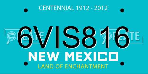 6VIS816 New Mexico License Plate