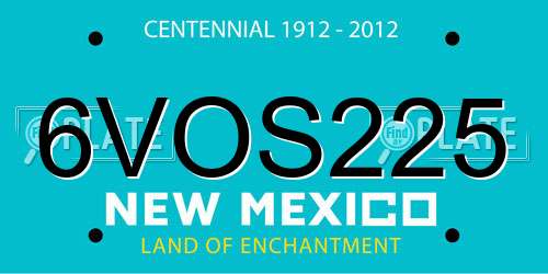 6VOS225 New Mexico License Plate