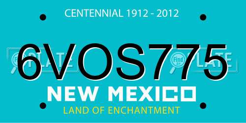 6VOS775 New Mexico License Plate