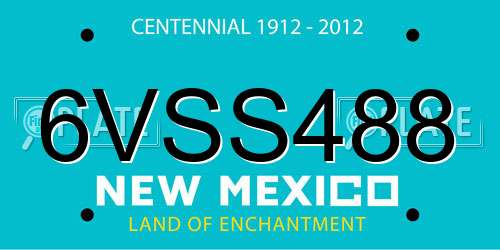 6VSS488 New Mexico License Plate