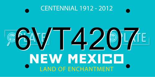 6VT4207 New Mexico License Plate
