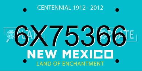 6X75366 New Mexico License Plate