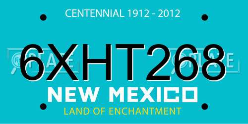 6XHT268 New Mexico License Plate