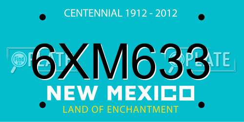 6XM633 New Mexico License Plate