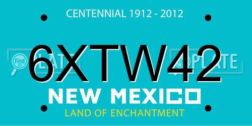 6XTW42 New Mexico License Plate