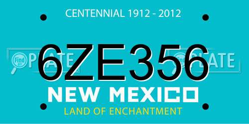 6ZE356 New Mexico License Plate