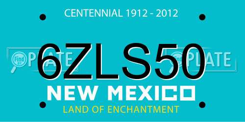 6ZLS50 New Mexico License Plate