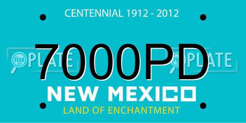 7000PD New Mexico License Plate