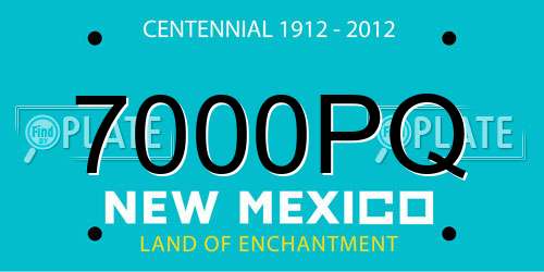 7000PQ New Mexico License Plate