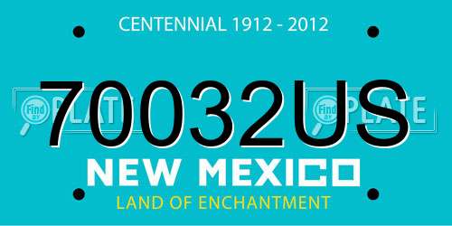70032US New Mexico License Plate