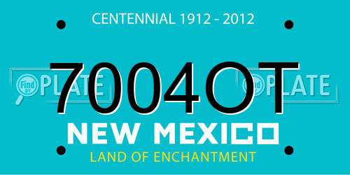 7004OT New Mexico License Plate