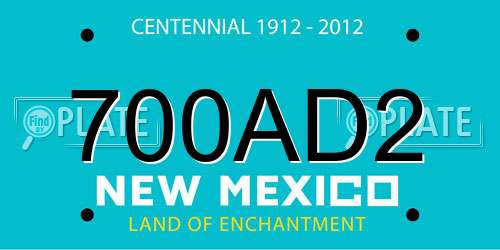 700AD2 New Mexico License Plate