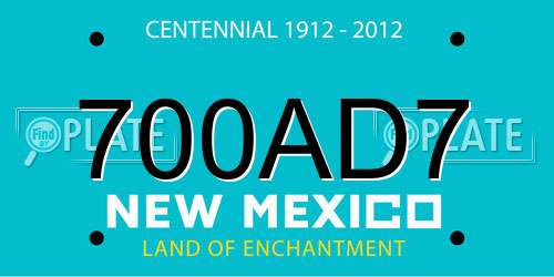 700AD7 New Mexico License Plate