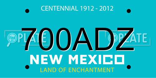 700ADZ New Mexico License Plate