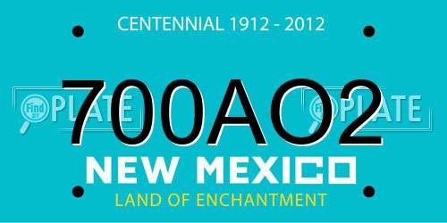 700AO2 New Mexico License Plate
