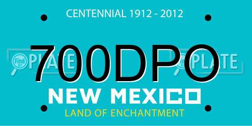 700DPO New Mexico License Plate
