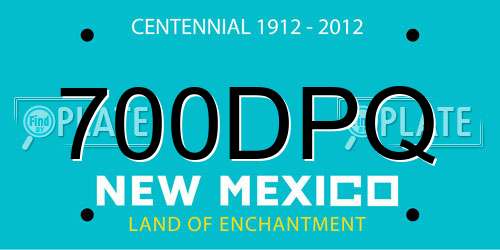 700DPQ New Mexico License Plate