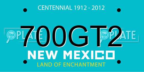 700GT2 New Mexico License Plate