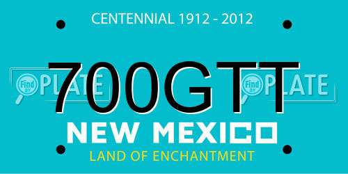 700GTT New Mexico License Plate