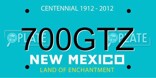 700GTZ New Mexico License Plate