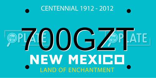 700GZT New Mexico License Plate