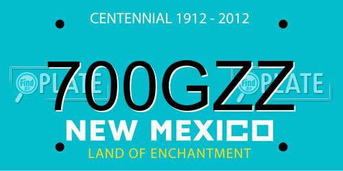 700GZZ New Mexico License Plate