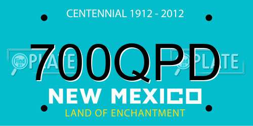 700QPD New Mexico License Plate