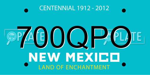 700QPO New Mexico License Plate