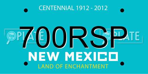 700RSP New Mexico License Plate