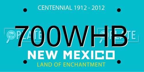 700WHB New Mexico License Plate